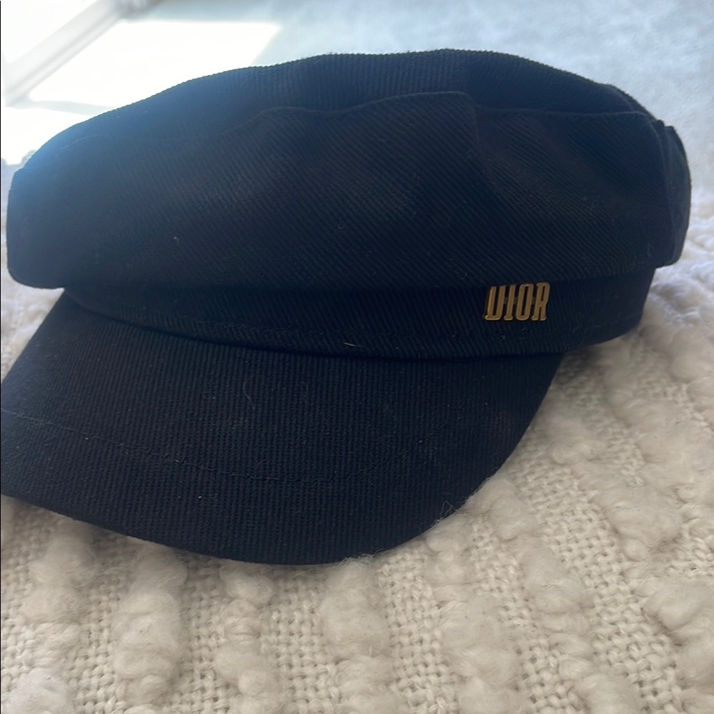 Dior Navy Cap with Gold Logo